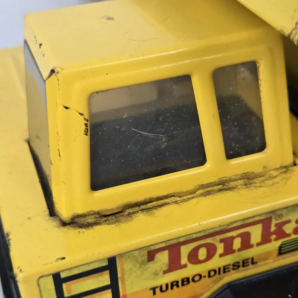 Vintage Big Tonka Dump Truck Turbo Diesel XMB-975 Toy Vehicle 1980s Yellow